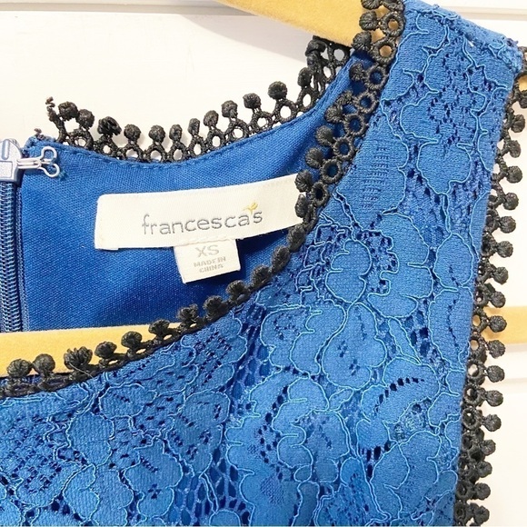 Francesca’s | Blue Fit and Flare Lace Mini Dress Size XS - Picture 3 of 13